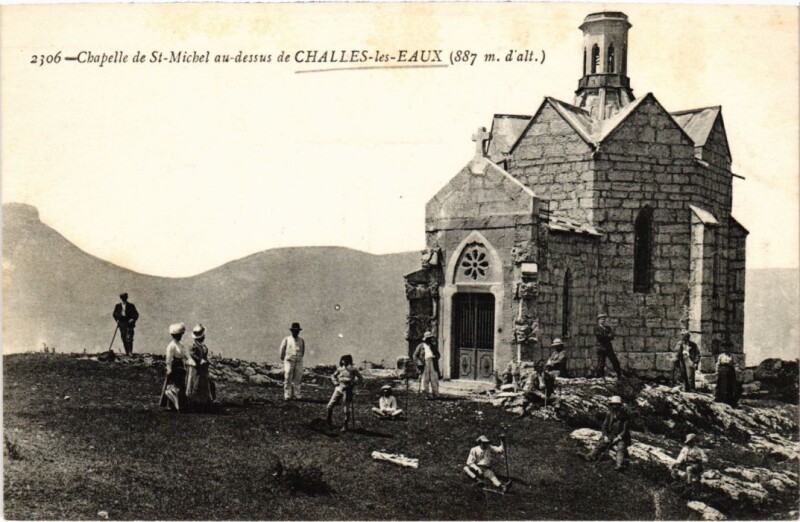 Carte postale ancienne Challes-Les-Eaux chapelle de Saint-Michel à Challes-les-Eaux