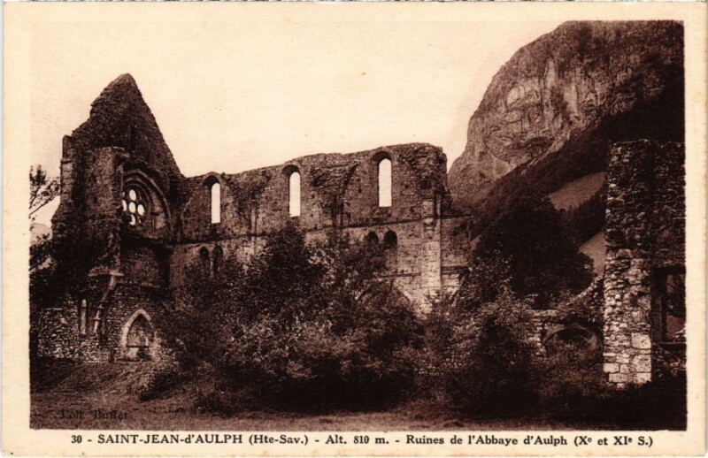 Carte postale ancienne Saint-Jean-D'Aulph Ruine de l'Abbaye