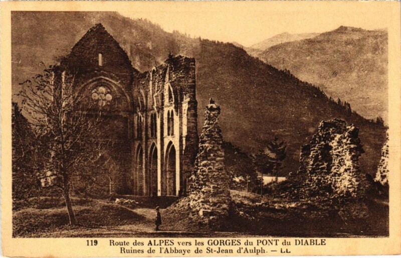 Carte postale ancienne Saint-Jean-D'Aulph Ruine de l'Abbaye