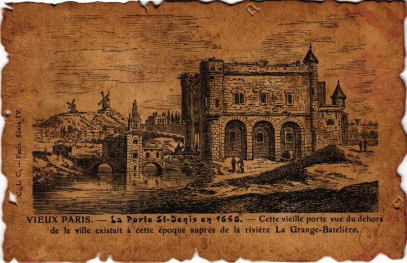 Carte postale ancienne Vieux Paris Porte Saint-Denis