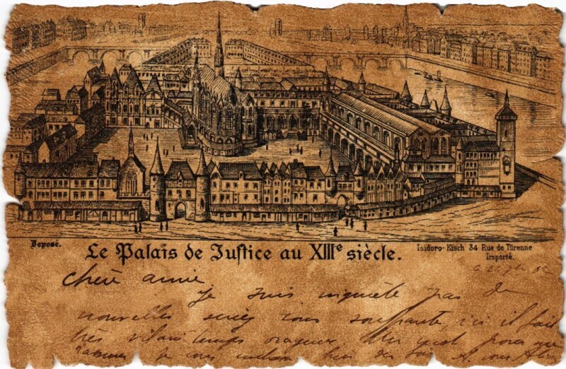 Carte postale ancienne Vieux Paris Palais de Justice