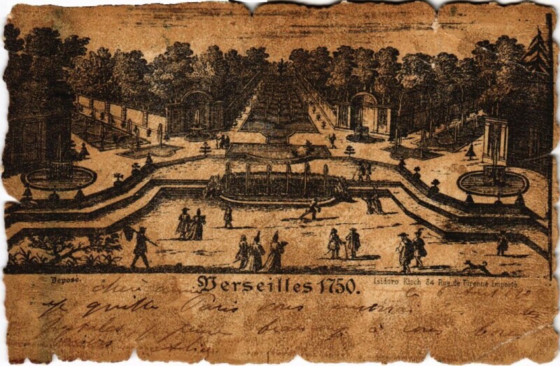 Carte postale ancienne Vieux Versailles 1750