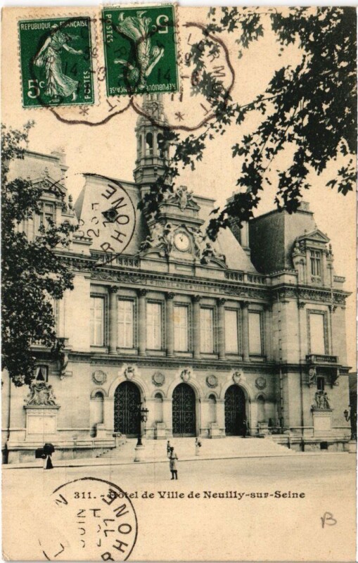 Carte postale ancienne Neuilly-Sur-Seine Hotel de Ville à Neuilly-sur-Seine