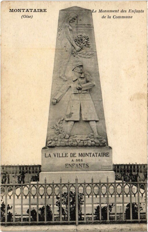 Carte postale ancienne Montataire Mon. des Enfants de la Commune à Montataire