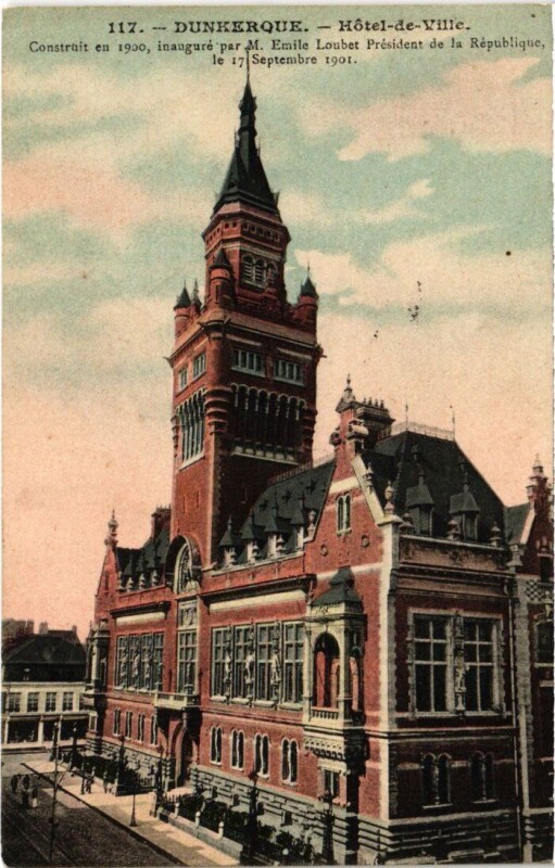 Carte postale ancienne Dunkerque l'hotel de Ville à Dunkerque