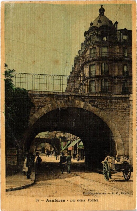 Carte postale ancienne Asnieres Les deux Voutes