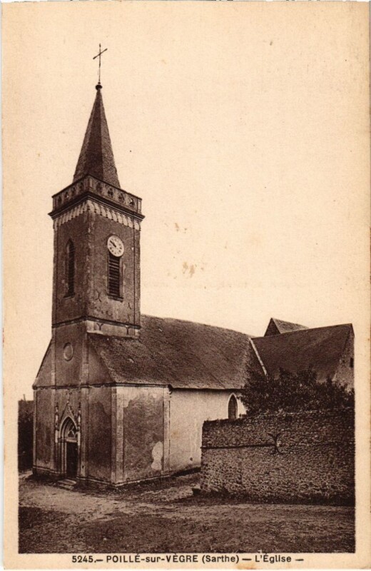 Carte postale ancienne Poille-Sur-Vegre l'Eglise