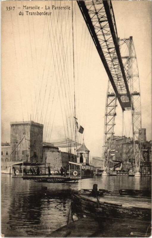 Carte postale ancienne Marseille La passerelle du Transbordeur à Marseille