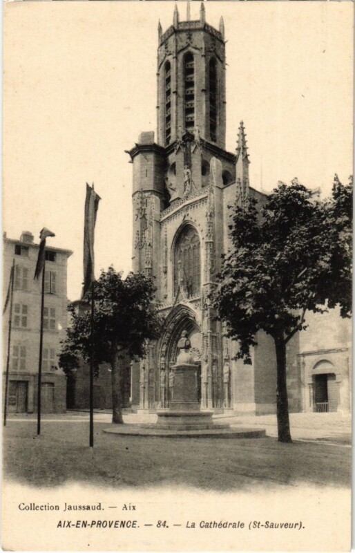 Carte postale ancienne Aix-En-Provence La cathedrale à Aix-en-Provence
