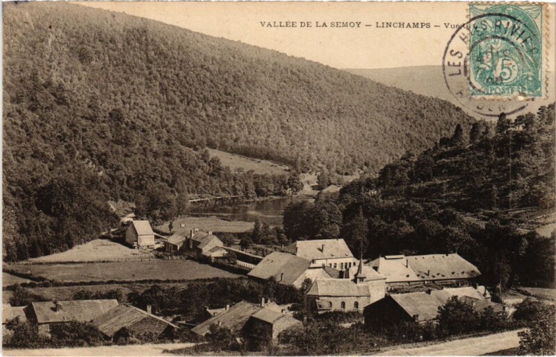 Carte postale ancienne Vallee de la Semoy Linchamps Vue generale à Semoy