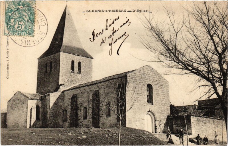 Carte postale ancienne Saint-Genis-D'Hiersac l'Eglise