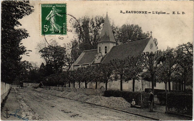 Carte postale ancienne Eaubonne l'Eglise à Eaubonne
