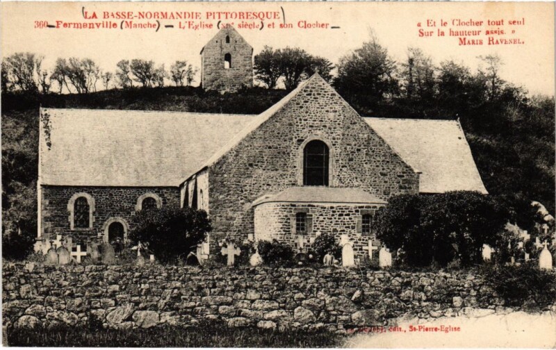 Carte postale ancienne Fermanville l'Eglise à Fermanville