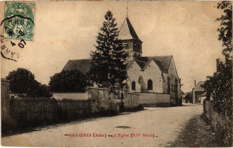 Carte postale ancienne Savieres l'Eglise