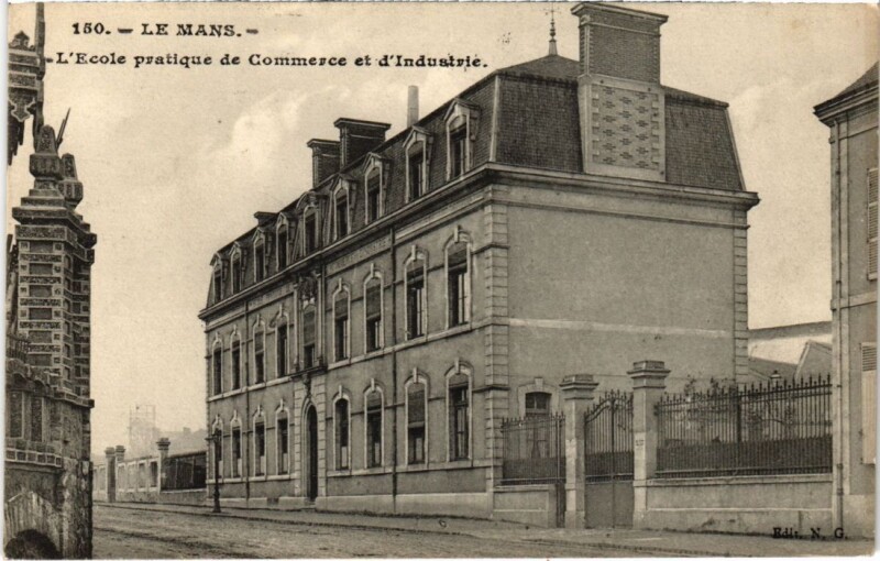 Carte postale ancienne Le Mans Ecole pratique de Commerce et d'industrie au Mans