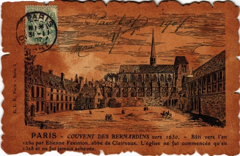 Carte postale ancienne Vieux Paris Couvent des Bernardines