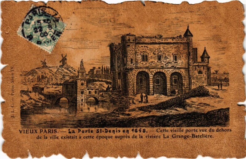 Carte postale ancienne Vieux Paris Porte Saint-Denis