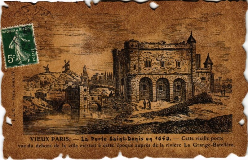 Carte postale ancienne Vieux Paris Porte Saint-Denis