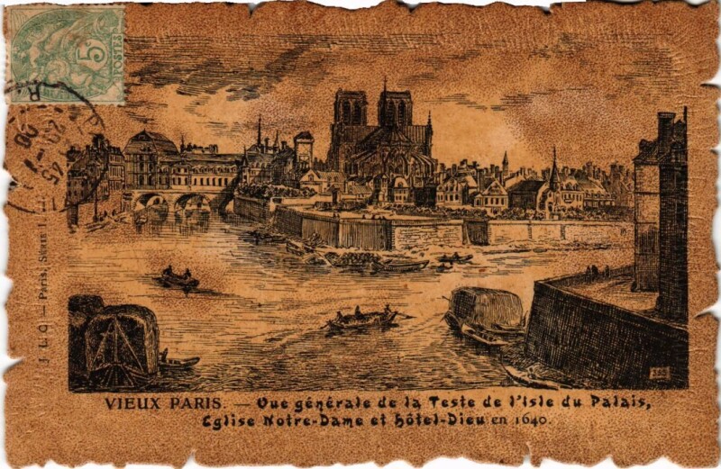 Carte postale ancienne Vieux Paris vue generale de la Cite