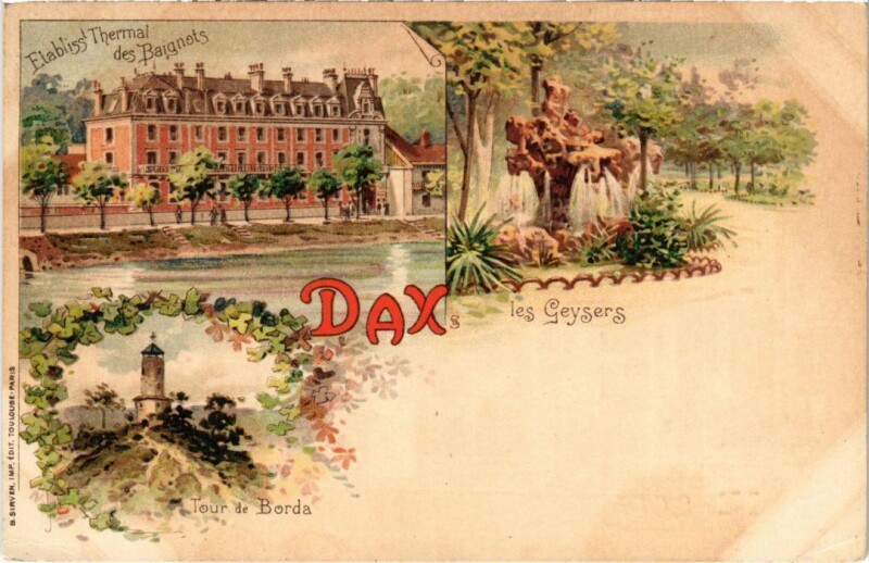 Carte postale ancienne Dax Litho