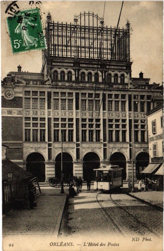 Carte postale ancienne Orleans hotel des Postes Nd Phot