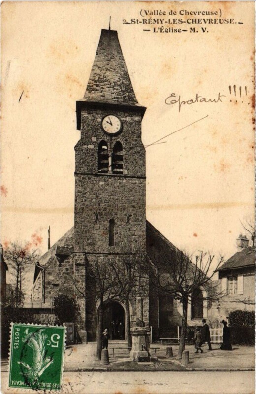 Carte postale ancienne Saint-Remy-Les-Chevreuse l'Eglise à Chevreuse