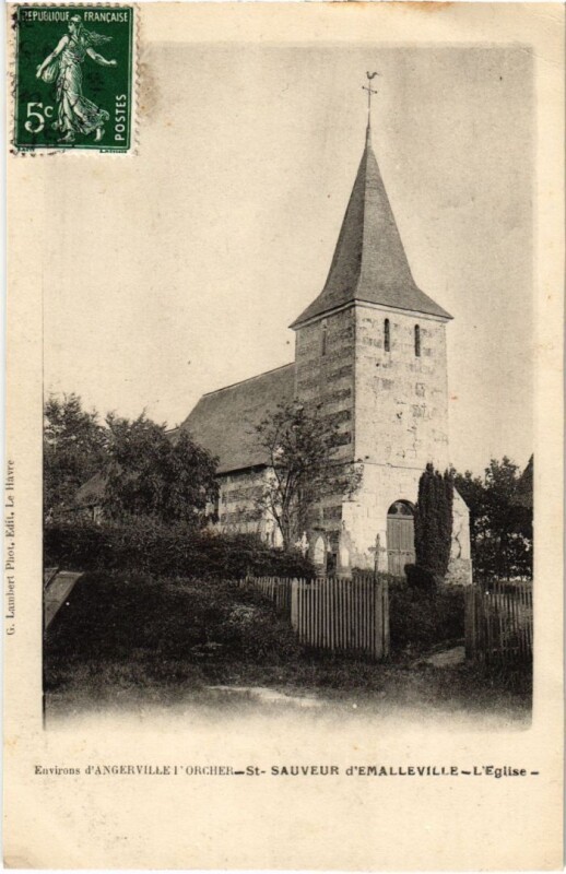 Carte postale ancienne Saint-Sauveur- D'Emalleville l'Eglise