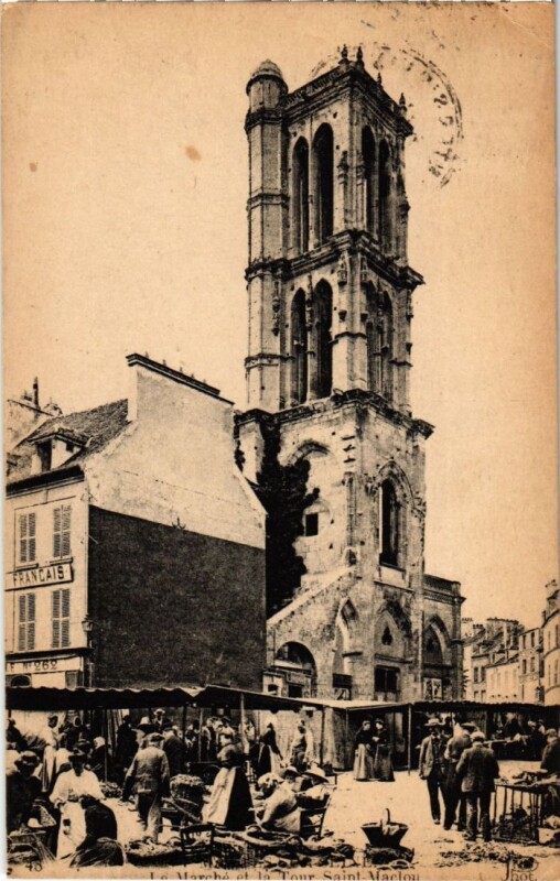 Carte postale ancienne Le Marche et Tour Saint-maclon
