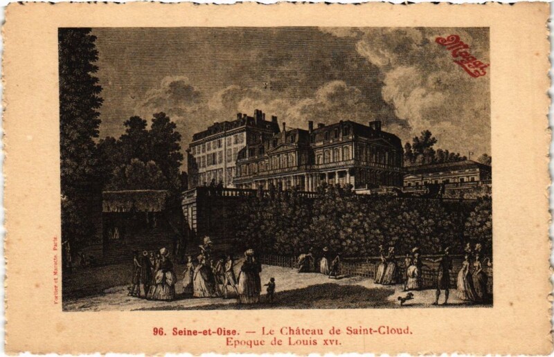 Carte postale ancienne Chateau de Saint-Cloud à Saint-Cloud