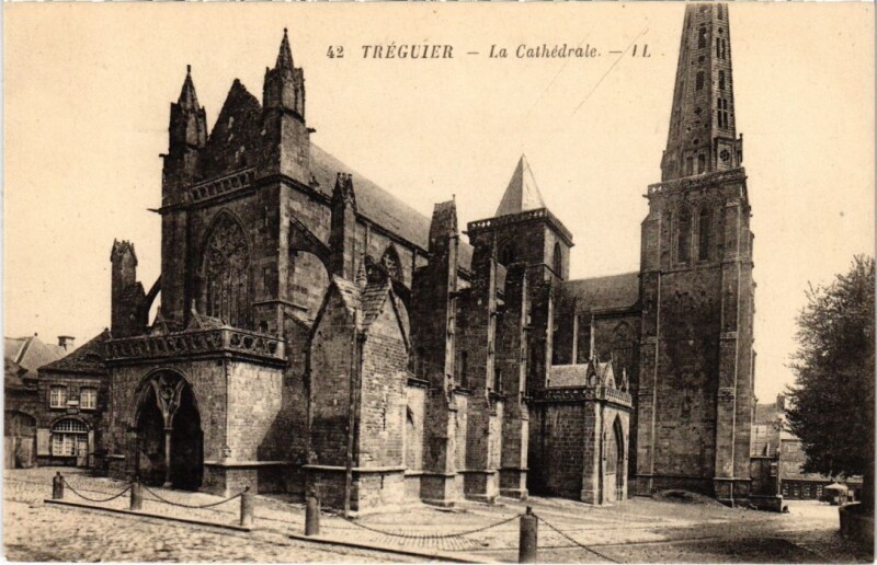 Carte postale ancienne Treguier La cathedrale
