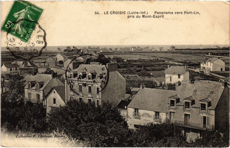 Carte postale ancienne Le Croisic Panorama vers Port-Lin au Croisic