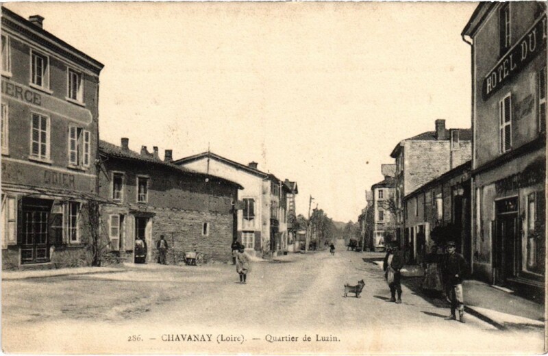 Carte postale ancienne Chavanay Quartier de Luzin à Chavanay