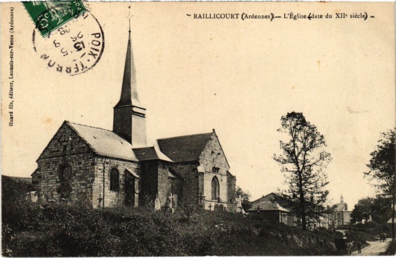 Carte postale ancienne Raillicourt l'Eglise à Raillicourt