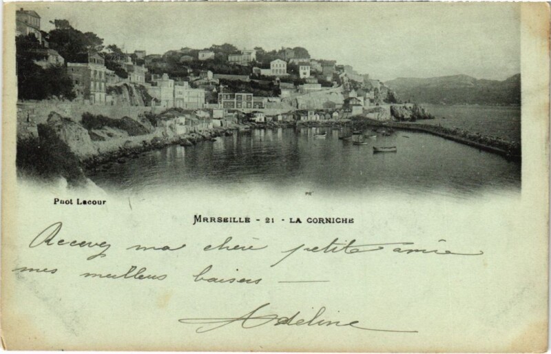 Carte postale ancienne Marseille La Corniche à Marseille