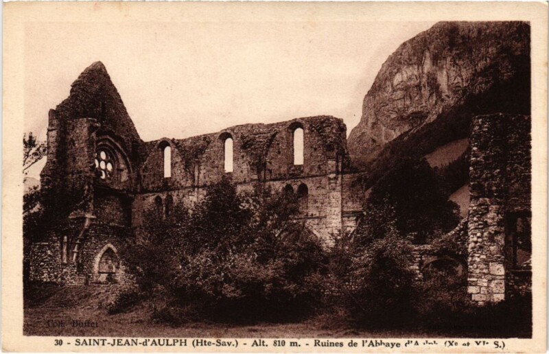 Carte postale ancienne Saint-Jean-D'Aulph Ruine de l'Abbaye