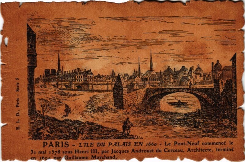 Carte postale ancienne Vieux Paris ile du Palais