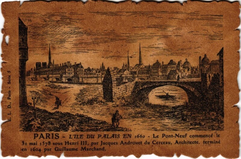 Carte postale ancienne Vieux Paris Ile du Palais