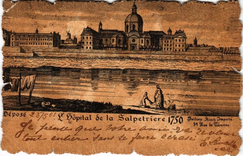 Carte postale ancienne Vieux Paris l'hopital de la Salpetriere