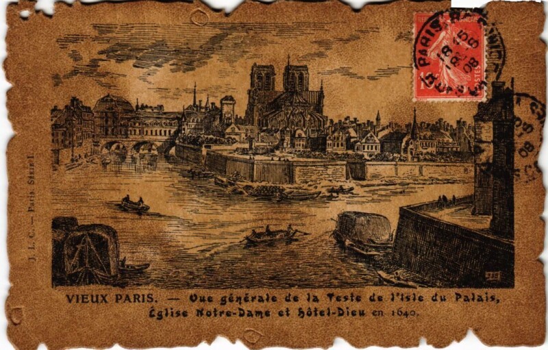 Carte postale ancienne Vieux Paris vue generale de la Cite