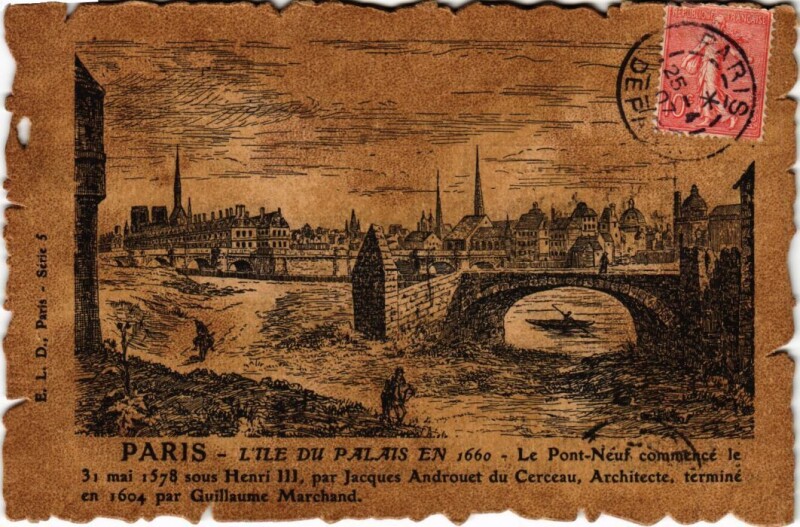 Carte postale ancienne Vieux Paris ile du Palais
