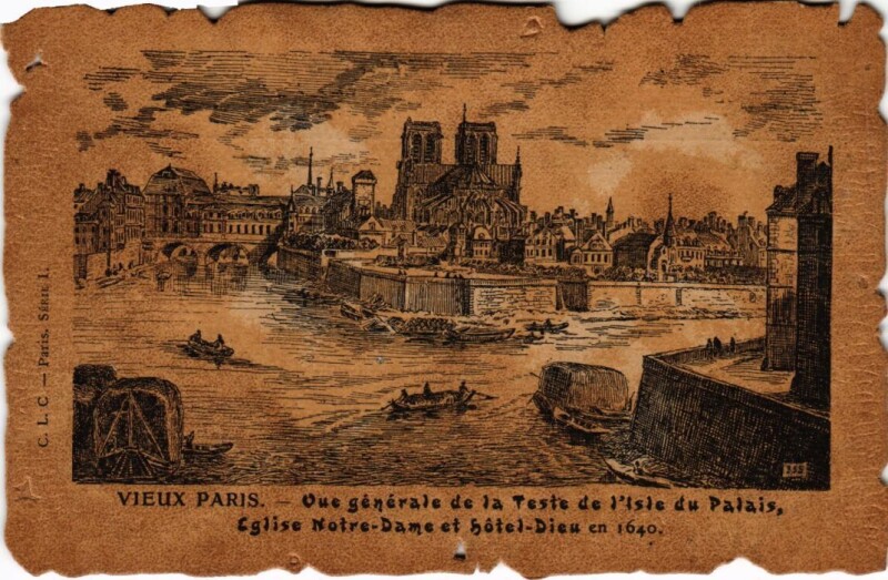 Carte postale ancienne Vieux Paris vue generale de la Cite