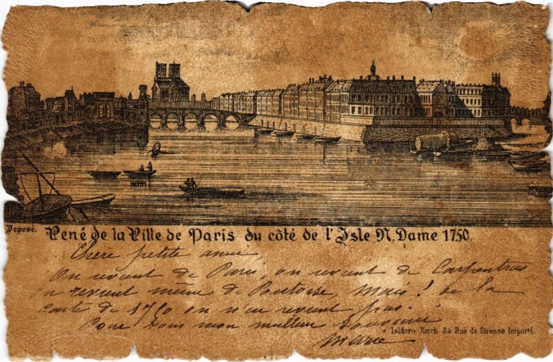 Carte postale ancienne Vieux Paris isle Notre-Dame
