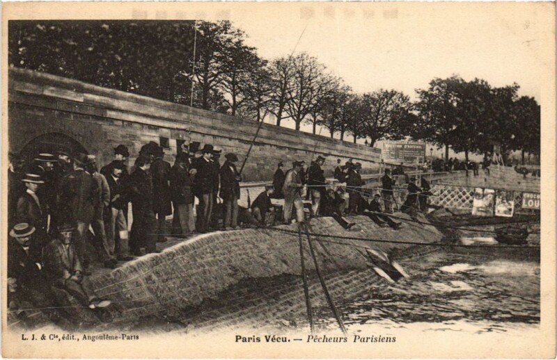 Carte postale ancienne Paris Vecu. Pecheurs