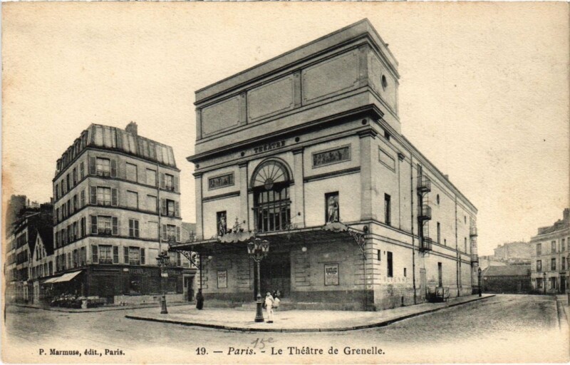 Carte postale ancienne Le Théâtre de Grenelle à Paris 15e
