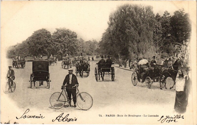 Carte postale ancienne Bois de Boulogne - La Cascade à Paris 16e