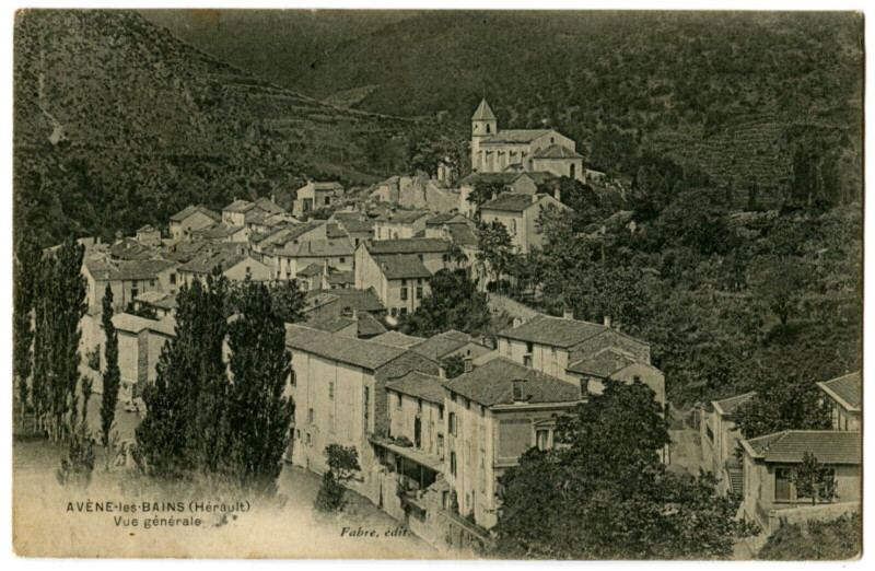 Carte postale ancienne Herault Avène-les-Bains Vue générale à Avène