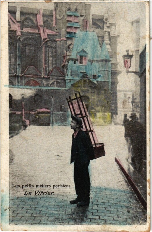 Carte postale ancienne Paris Petits Metiers le Vitrier