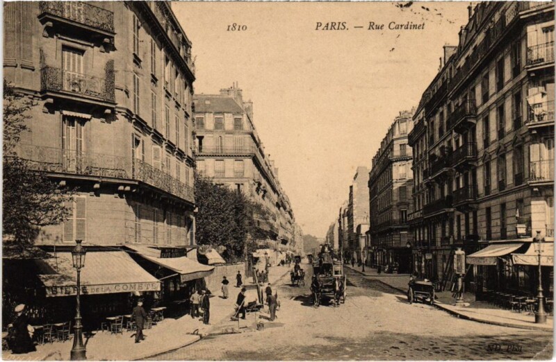 Carte postale ancienne Rue Cardinet à Paris 17e