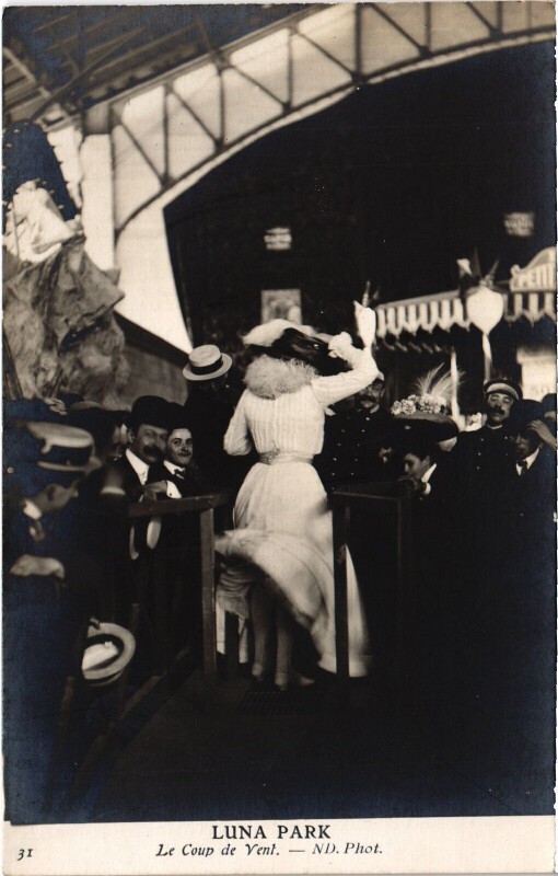Carte postale ancienne Luna Park - Le Coup de Vent à Paris 17e