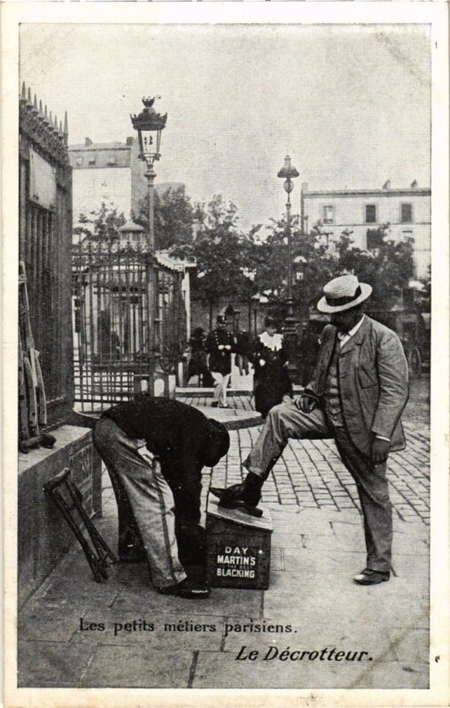 Carte postale ancienne Paris Petits Metiers le Decrotteur